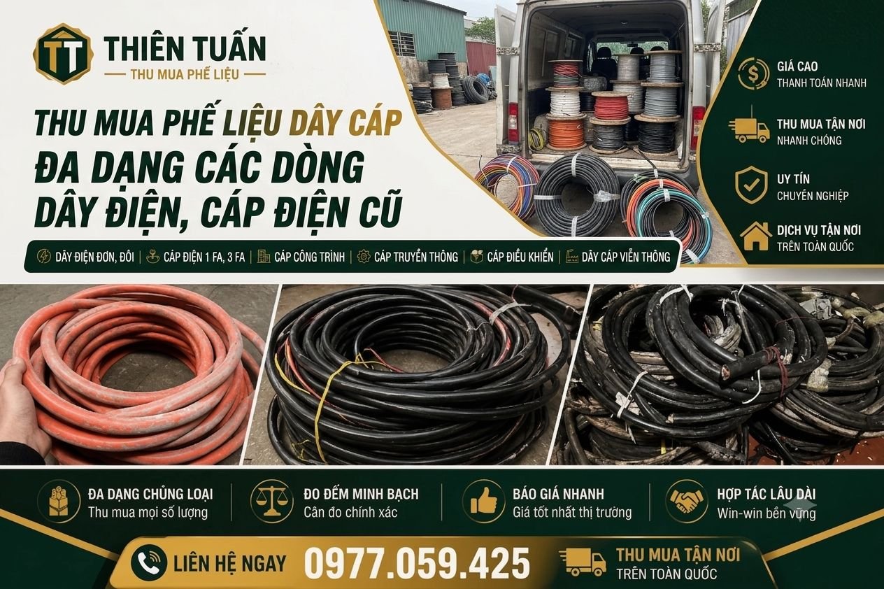 Thu mua các loại dây điện cũ tận nơi