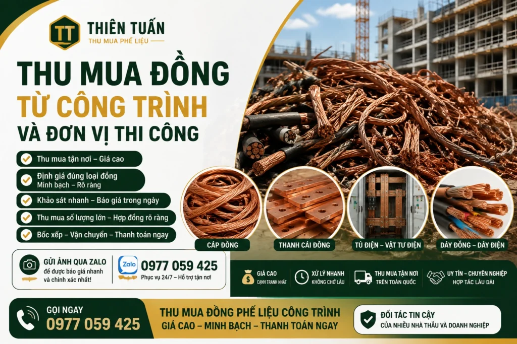 thu mua đồng công trình